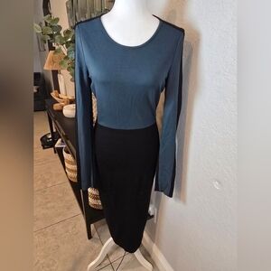 Stella Mccartney Crew Neck Knee Strerch Jersey Sheat Length Midi Dress